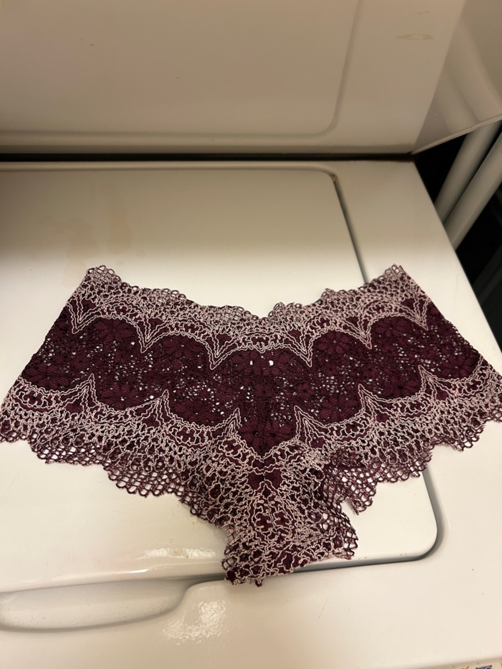 Victoria Secret Lace Shortie/Minishort panties in Deep Burgundy